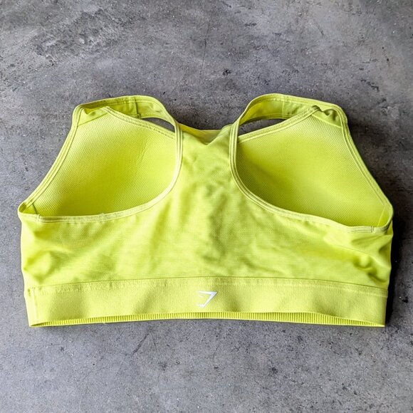 Gymshark Yellow Lightweight High Support Sports Bra size XXL - Picture 7 of 7